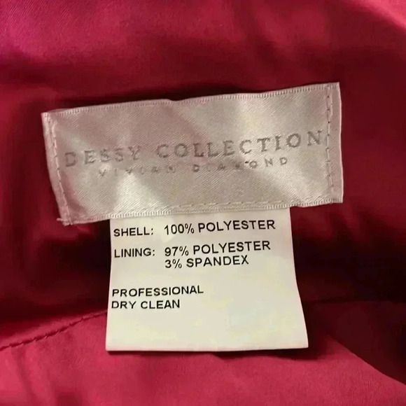 🤍 Dessy Collection hot pink formal dress size 4 - Picture 3 of 3